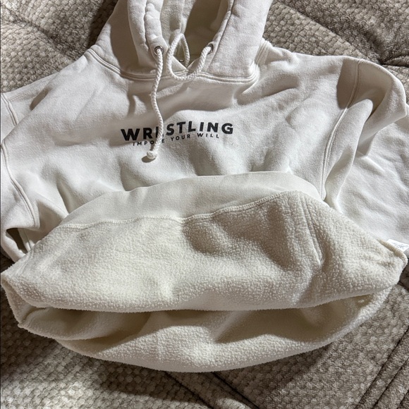 Men's White Wrestling Hoodie - Picture 5 of 5